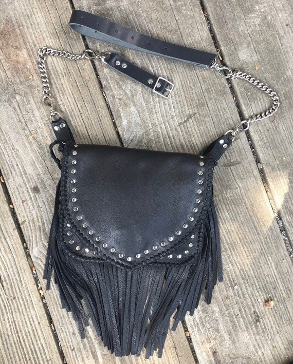 Wild West Concho Fringe Belt Bag