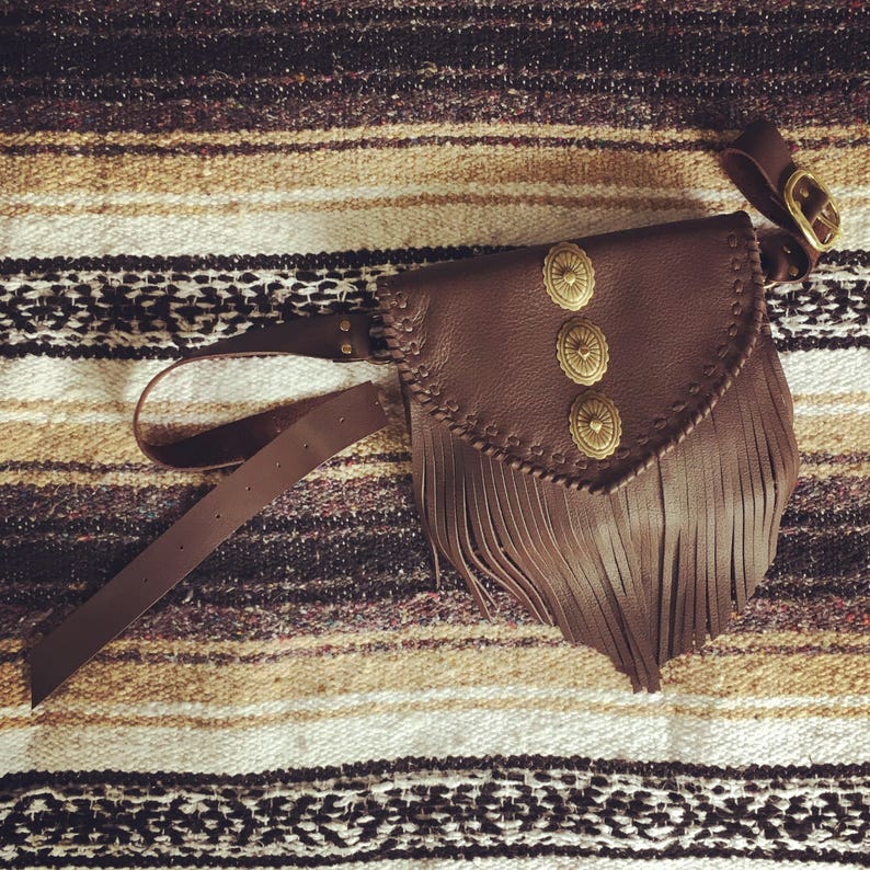 Wild West Concho Fringe Belt Bag