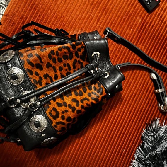 BROWN LEOPARD Wild West x Wild Thing Bucket Bag Limited Edition