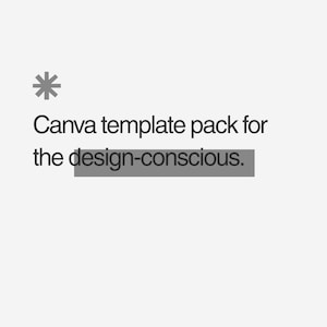 May include: A minimalist graphic design with the text "Canva template pack for the design-conscious." The image includes the text "VEK STUDIO" and "1-3 SWISS STYLE TEMPLATES" at the top, and "THREE PACKS, ONE AESTHETIC" and "THE SWISS TRIO" at the bottom.