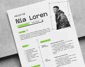 Bold Graphic Designer Resume Template for Canva | Unique, Modern Neo-Brutalist CV + Bonus Cover Letter | Editable for Designers & Creatives