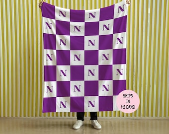 Personalized Initial Blanket, Custom Name Letter Throw