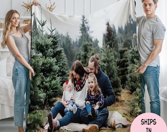 Personalized Photo Collage Blanket, Custom Family Memory Blanket