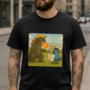 TrumpZilla vs TwisterMusk シャツ、面白いイーロン・マスク vs ドナルド・トランプ 漫画シャツ、TACO TRUMP シャツ、陽気な政治風刺、FTD シャツ