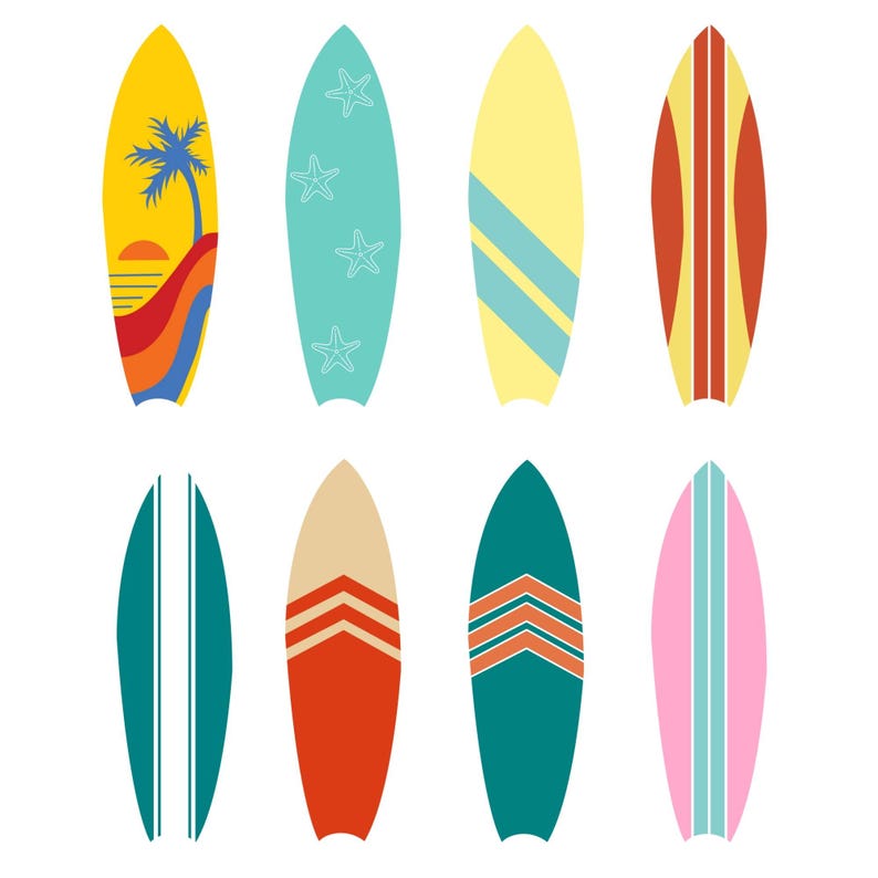 Surfboard SVG PNG Bundle, Beach Life Clipart, Hawaii Summer Surf ...