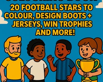 Football Colouring Book for Kids | Fun Soccer Activity Pages | Digital Download