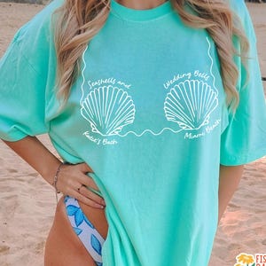 Seashell And Wedding Bells Bachelorette Shirt, Beach Bachelorette Party Shirts, Mermaid Bach Club Shirt, Girls Trip Tee, Bridal Shower Gifts