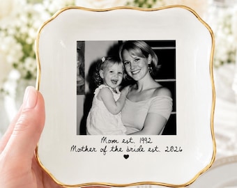 Custom Photo Mother of The Bride Jewelry Dish, Mother Of the Bride And Groom Gifts, Wedding Gift for Mom