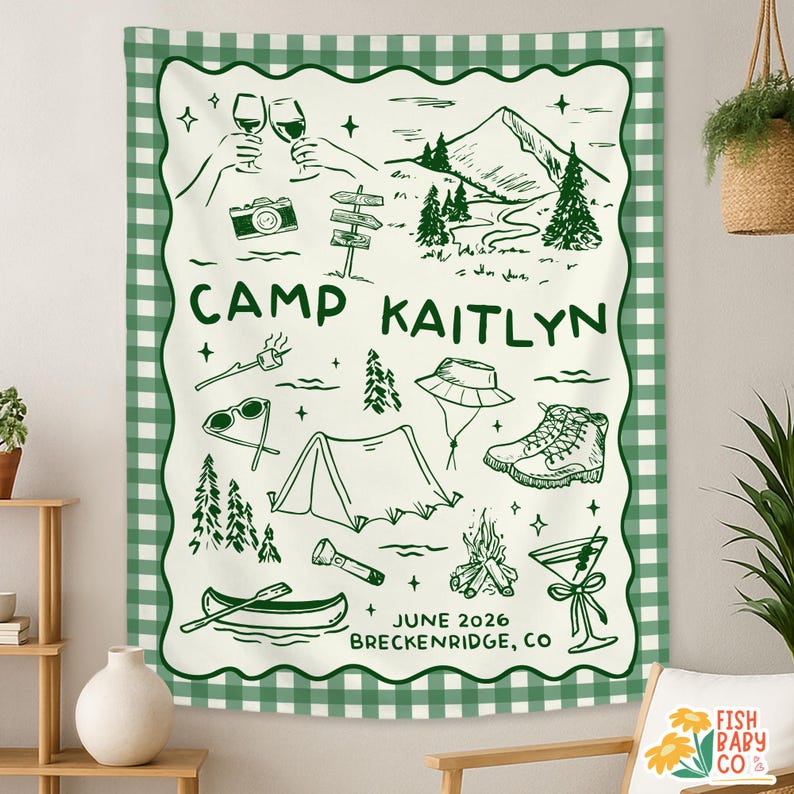 Enfriador de latas para despedida de soltera, portavasos para despedida de soltera, recuerdos para despedida de soltera con temática de campamento, regalos personalizados para damas de honor. imagen 6