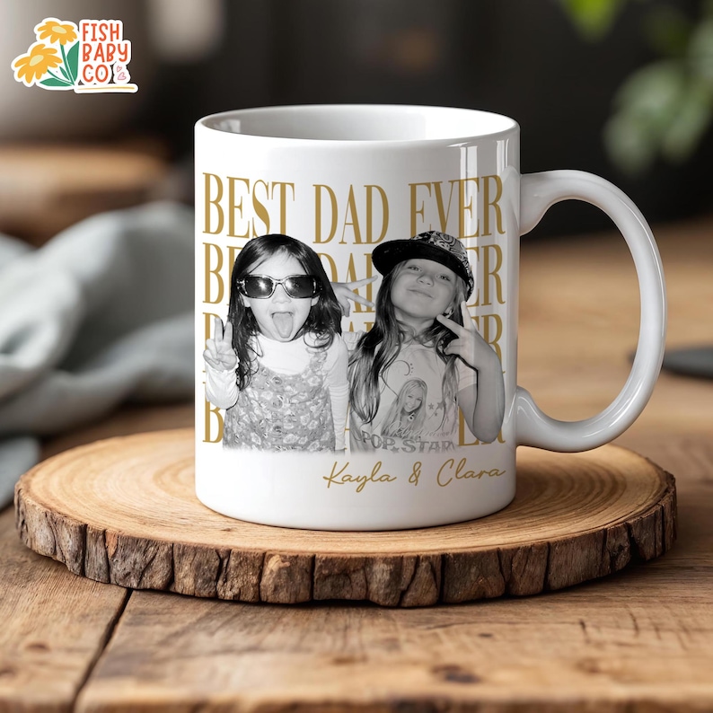 Custom Dad Vintage Photo Can Cooler, Baby Face Photo Sleeve Holder, First Fathers Day Gift For Husband, New Dad Gift image 10