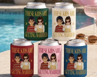 Personalized These Kids Are Getting Married Can Cooler, Custom Childhood Photo Of Bride And Groom, Bachelorette Party Favors, Wedding Gifts