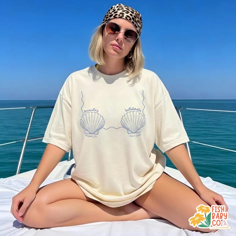 Custom Mermaid Bachelorette Shirt, Last Splash Beach Bach Club Tee, Last Toast On The Coast, Seashell Coastal Bridal Party TShirt image 5