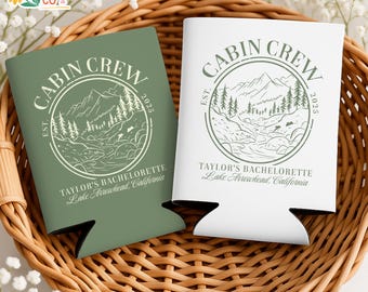 Camp Bachelorette Party Can Coolers: Cabin Crew Camping Theme