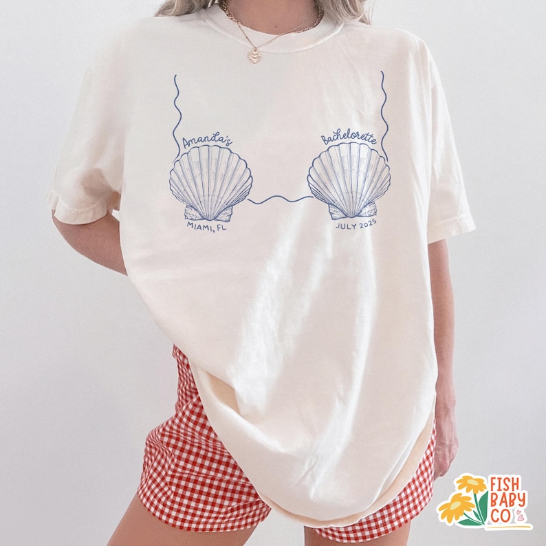 Custom Mermaid Bachelorette Shirt, Last Splash Beach Bach Club Tee, Last Toast On The Coast, Seashell Coastal Bridal Party TShirt image 3