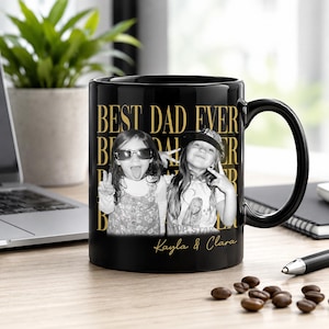 Custom Dad Vintage Photo Can Cooler, Baby Face Photo Sleeve Holder, First Fathers Day Gift For Husband, New Dad Gift image 5