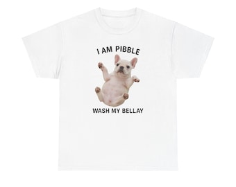 Pibble グラフィック T シャツ | バイラル Pibble ミーム シャツ | フレンチブルドッグ グラフィック T シャツ | Pibble Tik Tok T シャツ