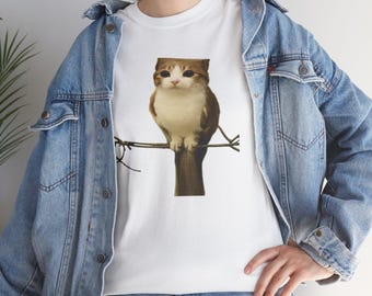 ニャー猫のグラフィックTシャツ | Tik Tokミーム | おもしろシャツ | おもしろギフト
