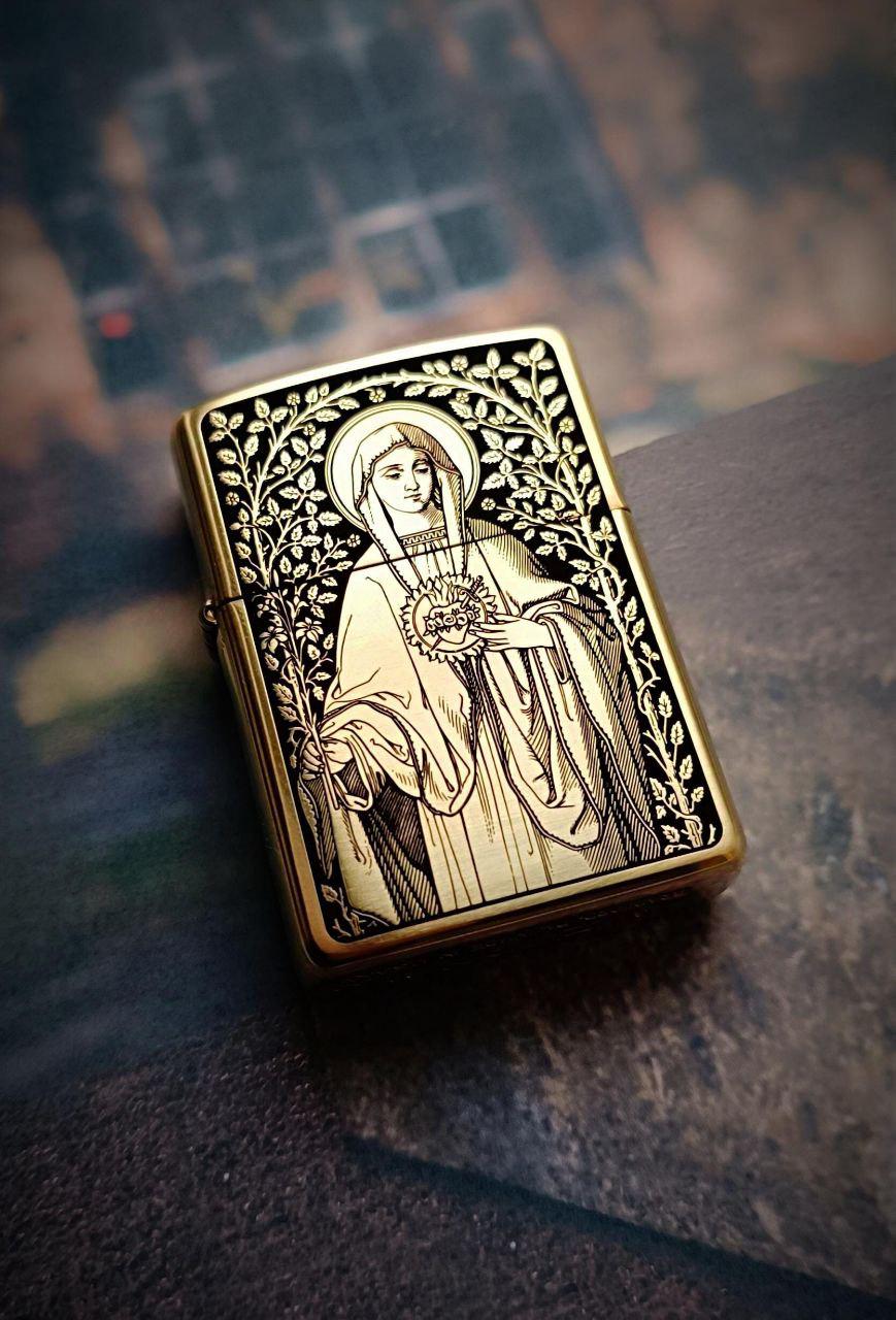 Zippo Armor / Petrol Lighter / Brass Lighter / Catholic Gift