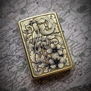 Zippo Armor / Lighter with engraving / Petrol lighter / brass lighter