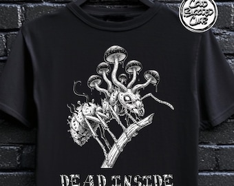 Zombie Ameise T-Shirt - Einzigartiges Pilz-Liebhaber Geschenk - Goth Natur Grafik T-Shirt - Entomologie Kunst