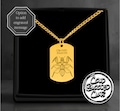 Orchid Mantis Engraved Tag Necklace - Custom Personalised Message Option - Stainless Steel Polished Or 18k Gold Plated product logo