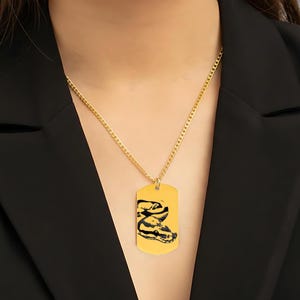 Royal Python Halskette - Ball Python Schmuck - Edelstahl 18k Vergoldete Mittlere Kette Bild 2