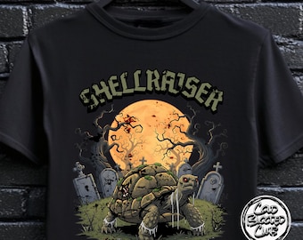 Shellraiser Zombie Tortoise T-shirt - Unisex Halloween Horrorcore-present för reptilälskare