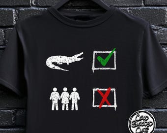 Lustiges Krokodil Liebhaber T-Shirt - Reptil Ja, Menschen Nein - Herpetologie Humor T-Shirt für Introvertierte und Antisoziale