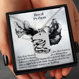 Royal Python Halskette - Ball Python Schmuck - Edelstahl 18k Vergoldete Mittlere Kette Bild 6
