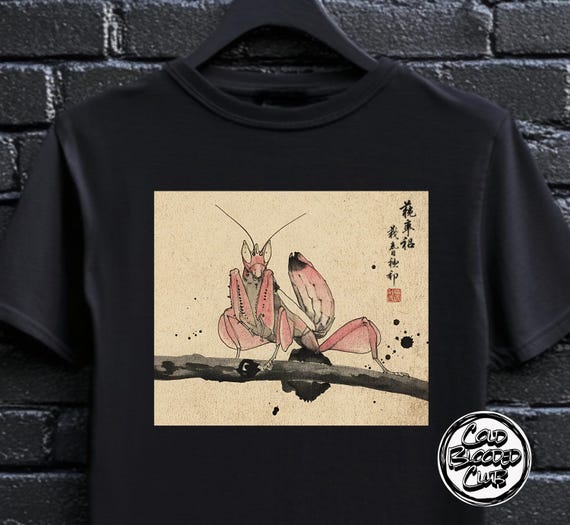 Pink Orchid Mantis T-Shirt | Unique Praying Mantis Tee | Bug Lover Gift