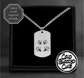 Frog Footprints Engraved Coin Necklace - Custom Personalised Message Option - Stainless Steel Polished Or 18k Gold Plated product logo