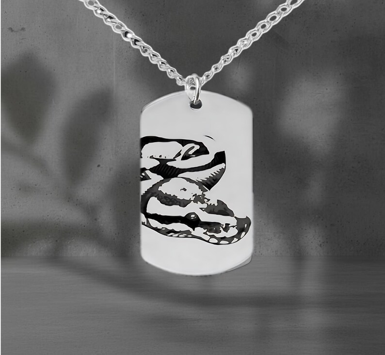 Royal Python Halskette - Ball Python Schmuck - Edelstahl 18k Vergoldete Mittlere Kette Bild 5
