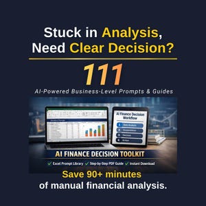 111 AI Finance Decision Prompts | Excel Toolkit & PDF Guide