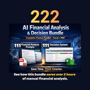 111のAI財務分析プロンプトの上級バージョン | 完全な財務意思決定バンドル（Excel + PDF）