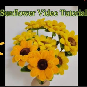 Kit Création Bouquet Tournesol En Cure-pipes - 300 Pièces, Fil Chenille, Ruban, Colle - Avec Instructions Et Vidéo - DIY Loisir Créatif
