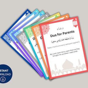 20 Islamische Dua Flashcards, Digitale Islamische Duas, Muslimische Duas, Tägliche Duas, Islamische Bildung, Digitale Gebetskarten, Arabisch Dua Pack, Koran Dua