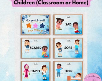 Feelings and Emotions Posters for Kids | Printable A4 Social Emotional Learning Resource for Preschool, Childcare & Classroom
