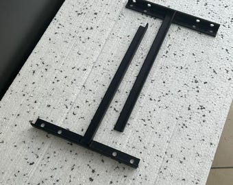 Heavy Duty Wall Mount Sink Brackets for Marble & Stone, Steel Floating Vanity Support