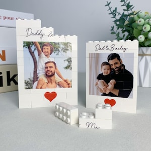 Daddy & Me Custom Puzzle, Personalized Photo Building Block, Fathers Day Gift, Gift for Dad, Dad Birthday, Unique Photo Present For Dad