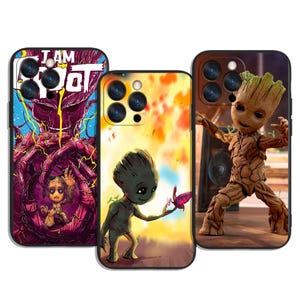 Baby Groot Tiny Tree Guardian with Big Soul Eyes Art Protective Case for iPhone, Samsung, Google Pixel & Xiaomi