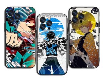 Anime Flames Rise Where Shadows Fall Phone Case: Protective TPU/Silicone Cover for iPhone, Samsung and Google Pixel