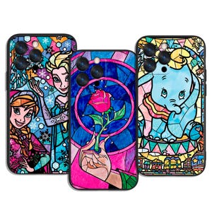 Capa de celular com mosaico de desenhos animados e ícones de fantasia: capa protetora de TPU/silicone para iPhone, Samsung e Google Pixel