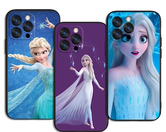 Funda para teléfono con diseño de la Princesa Elsa Winter Magic y Frozen Royal Grace Vibes: Funda protectora de TPU/silicona para iPhone, Samsung y Google Pixel.