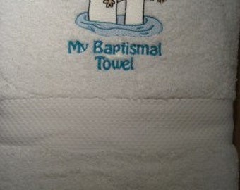 LDS Baptism towel for Boys