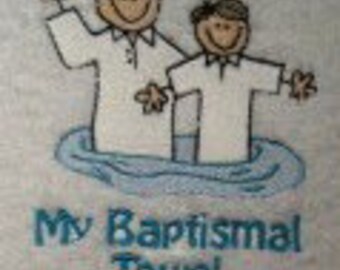 LDS Baptism Towel for Boys - Etsy