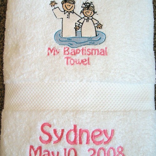 LDS Baptism Towel for Girls - Etsy