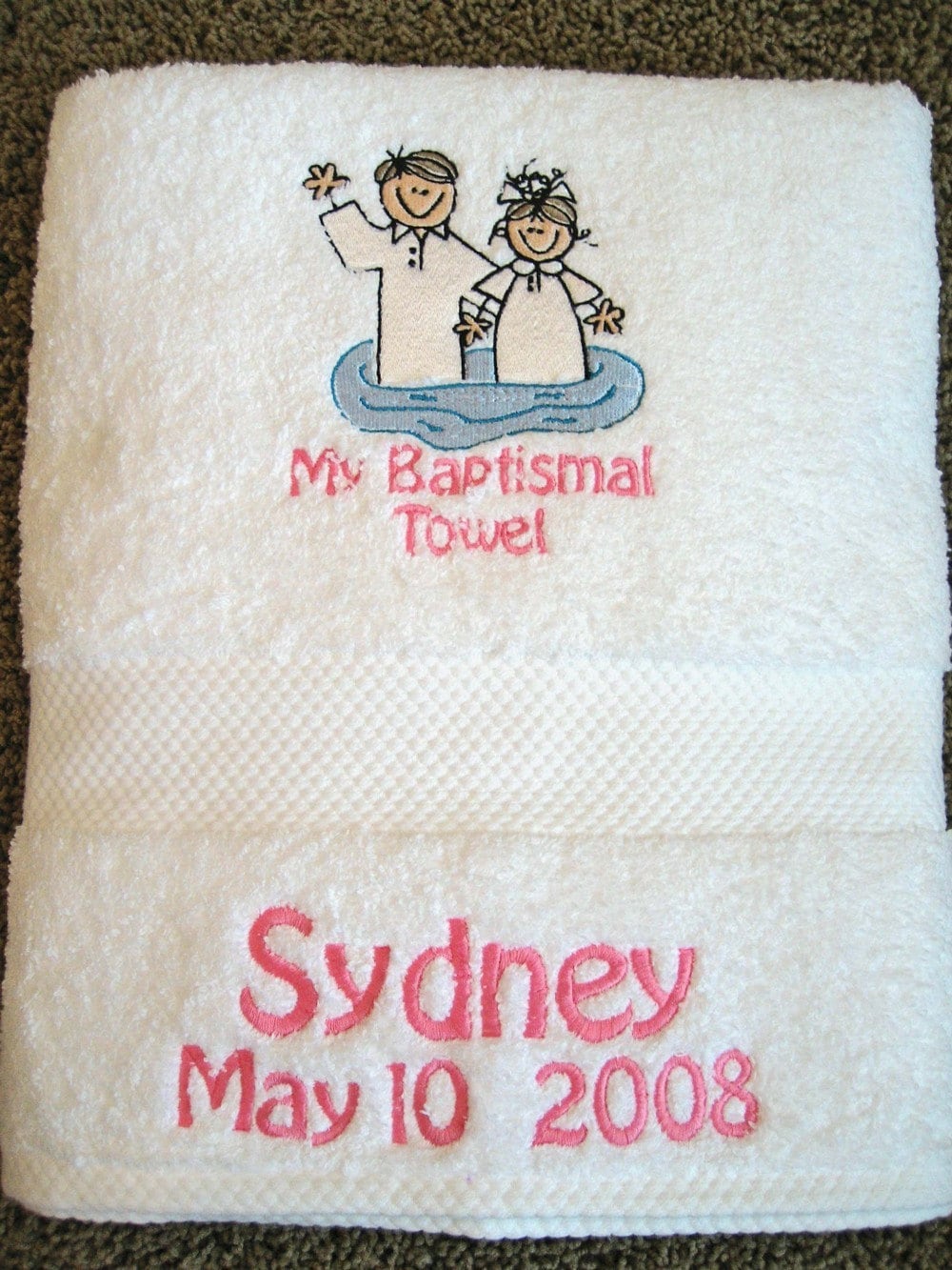 LDS Baptism Towel for Girls - Etsy