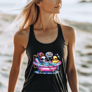 i dont give a duck racerback tank top
