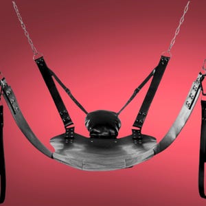 Handcrafted Leather Bondage Sling – Premium Adult Swing with Adjustable Straps