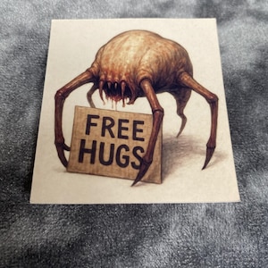 Adesivo lucido di Half-Life Headcrab: Fan Art &quot;Abbracci gratuiti&quot;